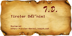 Tiroler Dániel névjegykártya